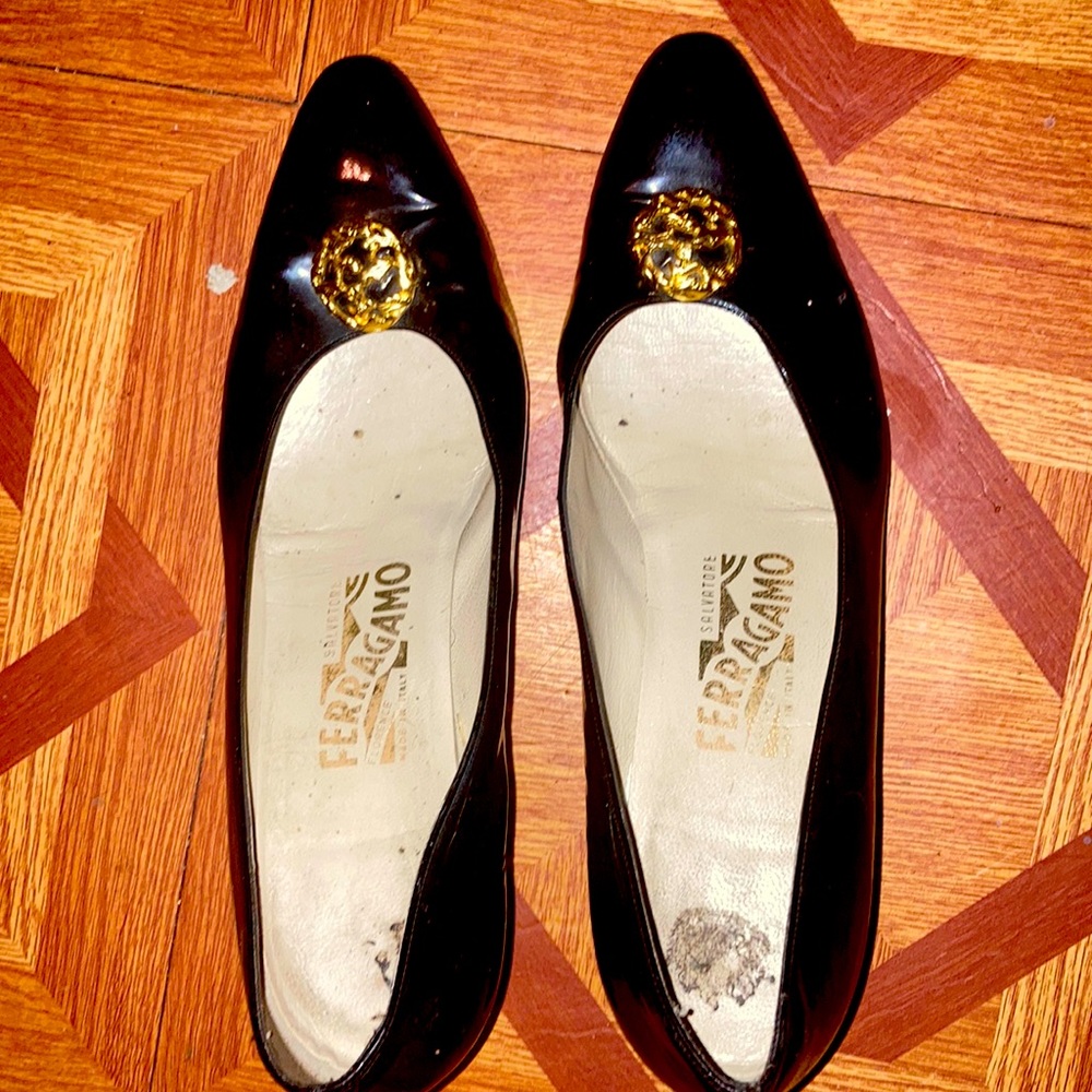 Ferragamo black pumps